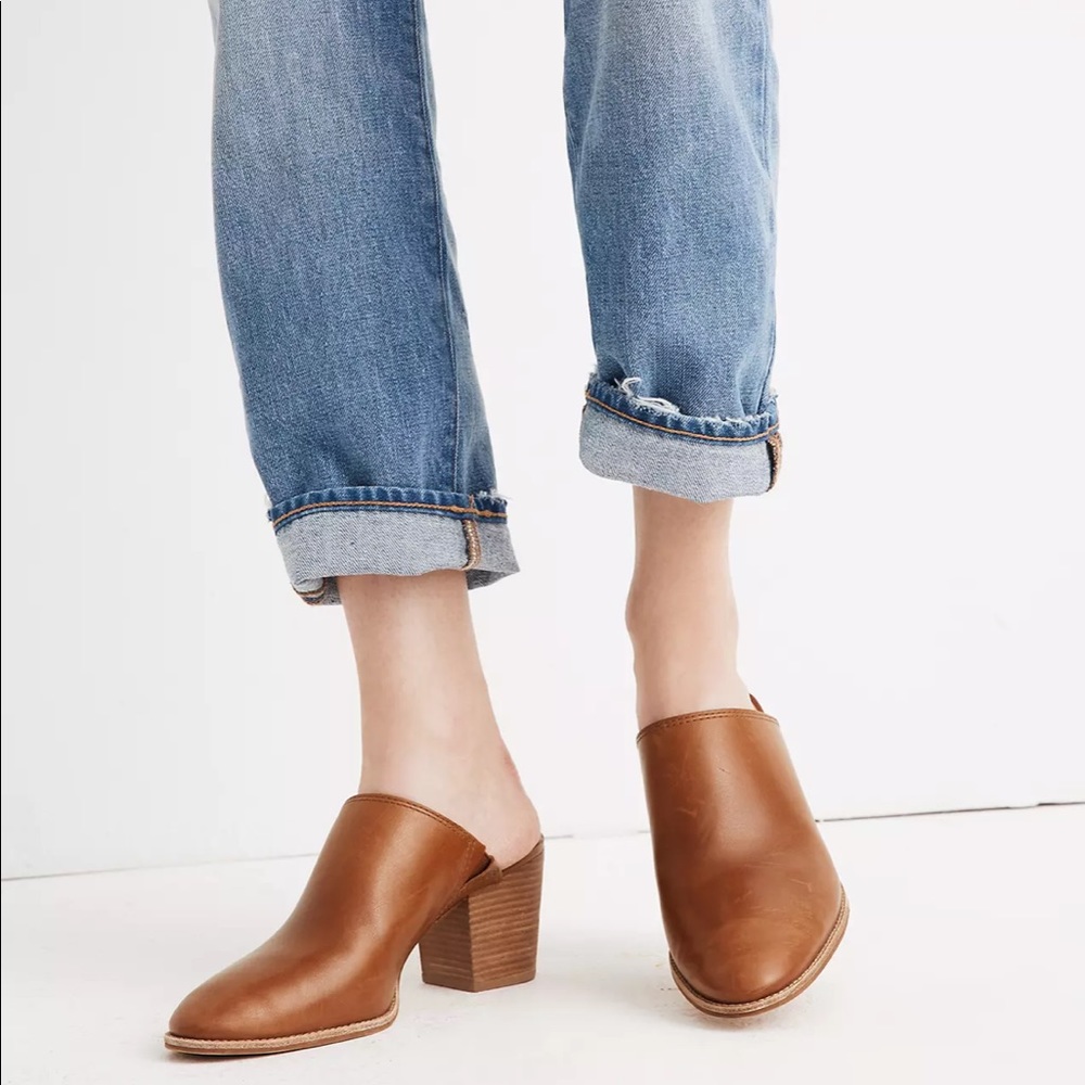 Madewell the Harper Mule - Brown Leather - Size 9